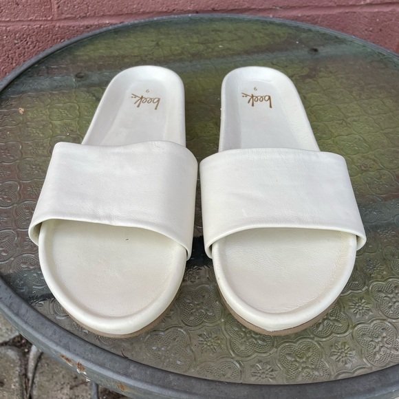 Beek Gallito Cream Slide Leather Sandals Size 9 - Picture 5 of 10